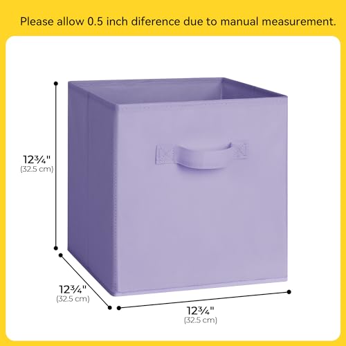 Cupic Cupid 13 Inch Storage Cube, Fabric Cube Storage Bin with Handles, Storage Cube Organizer for Clothes and Toys, Collapsible Cube Bins for Closet, Shelves, Nursery, 6-Pack, Purple Gradient - color: Purple Gradient, size: 13 Inch