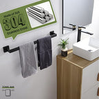 KOKOSIRI 20-Inch Single Towel Bar, Bathroom Kitchen Towel Holder, Wall Mounted SUS304 Stainless Steel Towel Rack, Matte Black, B4003BK-L20 - color: Matte Black, size: 20-Inch