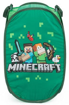 Jay Franco Minecraft Pop Up Laundry Hamper for Boys - Foldable Mesh Dirty Clothes Basket with Durable Handles, Kids Toy Storage Bin for Bedroom, 22" x 14" - color: Multi - Minecraft