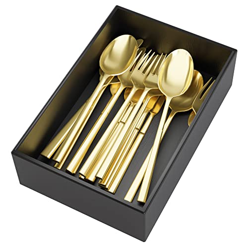 Black Bamboo Drawer Organizer - Silverware&Utensil Holder Organizer for Kitchen Drawers, Multi-Use Drawer Dividers Boxes for Bathroom Counter，Cabinet, Garage, Office Desk, Makeup, Jewelry (9"6"2.5") - color: Black, size: 9*6*2.5 inch