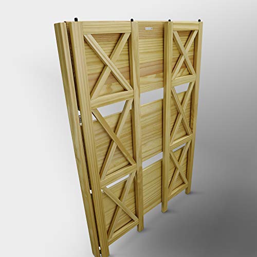 Casual Home Montego 3-Shelf Folding Bookcase, Natural , 27.5" Wide - color: Natural, size: 3-Shelf Stackable