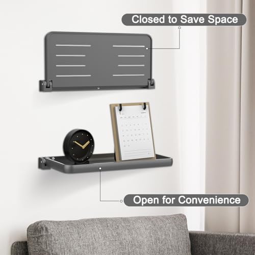 RV Aluminum Foldable Shelf - Wall-Mounted Folding RV Shelves - Compact Camper Trailer Accessories & Space-Saver 12.2x5.5 Inch - size: 1 Pack