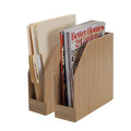 MobileVision Bamboo Vertical File Folder Holder & Office Product Organizer, Store Files, Magazines, Notepads, Books and more, 2 Pack Combo Set - color: Bamboo