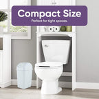 Superio Medium Trash Can with Lid 4.5 Gallon Plastic Swing Top Garbage Can Slim Waste Bin for Under Sink/Cabinet, Laundry Room, Kitchen, Office, Bedroom, Bathroom, College Dorm, 18 Qt, White - size: 4.5 Gallon, style: 1 Pack