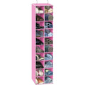 Simple Houseware 20 Section Shelves Hanging Shoes Organizer Holder for Closet, Pink - color: Pink