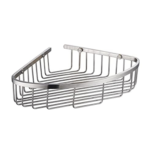 Bathroom Shower Caddy Corner Shelf, Corner-Hollow Design, Ultra Sturdy Rust-Proof Stainless Steel Shelf Organizer Shampoo Holder, Wall Mounted Storage Rack for Bathroom, Brushed Nickel - color: Nickel, size: Hollow Corner (1 Pack)