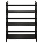 Casual Home Montego 3-Shelf Folding Bookcase, Black - color: Black, size: 3-Shelf Stackable