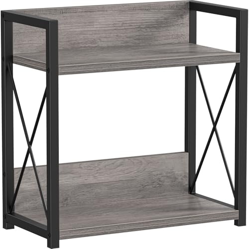Giikin Coffee Bar Accessories, 2 Tier Spice Rack for Counter, Gray Kitchen Countertop Organizer (Grey, L) - color: Grey, size: Large