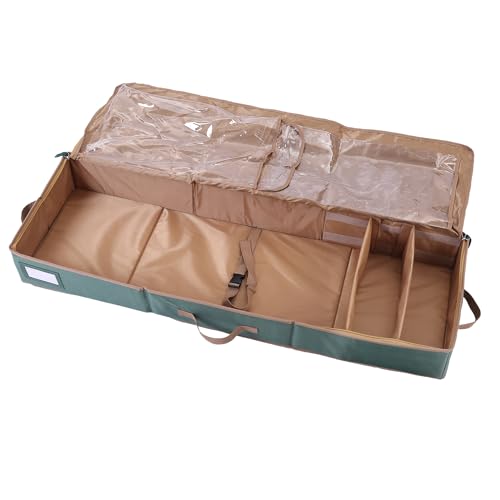 Sattiyrch Wrapping Paper Storage,600D Canvas Gift Wrap Paper Holder,Holds up to 20 Rolls,42W x 14D x 5H (Green) - color: Green