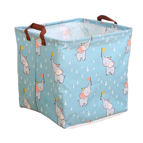Square Canvas Toy Storage Bins Basket with Handle Collapsible Toy Organizer for Nursery Storage, Kid's Toy & Laundry, Gift Basket (C2) - color: C2