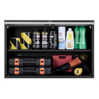 VEVOR Metal Wall Cabinet, 30.31 x 12.01 x 19.69 Inch, Floating Garage Tool Cabinet with Up-Flip Door and Shelf, 240 lbs Load Capacity, Fit for Garage, Basement, Kitchen, Warehouse Assembly Required - style: Upgrade Flip up 20"