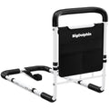 Bed Rails for Elderly Adults Safety - ASTM Approved Adjustable Bed Cane with Non-Slip Ergonomic Handle & Storage Pocket, Bed Railings for Seniors Support 400 LBS, Tool-Free - size: Large