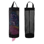 TOGETRUE Plastic Bag Holder, Grocery Bag Holder Mesh Hanging Storage Bag Dispenser (Black 2 Packs) - color: Black 2 Packs