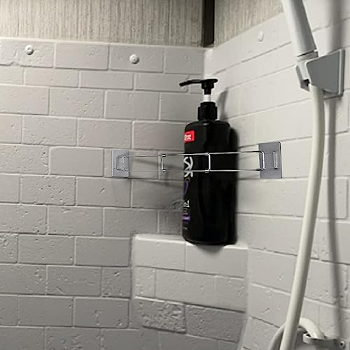 RV/Camper Bathroom Corner Storage Bar, Stainless Steel, Travel Trailer Bath Accessory for Securing Toiletries - 1 Pack