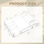 Briwooody Acrylic Drawer Organizer Clear Desk Drawer Organizer Trays with Adjustable Compartments Desk Accessories for Office Stationery Makeup Silverware Bathroom(Adjustable) - style: Adjustable