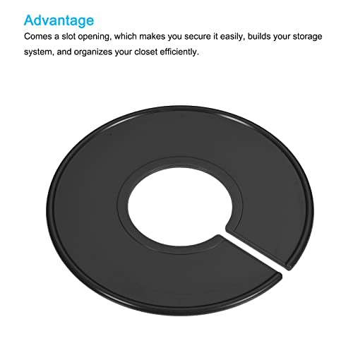 PATIKIL Clothes Dividers 20 Pack Blank Clothing Rack Size Sorting Reusable Wardrobe Round Hanger Separator, Black - color: Black