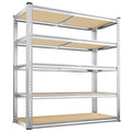 REIBII 2500LBS Garage Shelving 40" W Storage Shelves Adjustable Metal Shelving 5 Tier Pantry Shelves for Garage Closet Kitchen Basement 40" W x 19.7''D x 72''H, Silver - size: 40"W x 19.7''D x 72''H