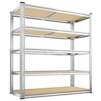 REIBII 2500LBS Garage Shelving 40" W Storage Shelves Adjustable Metal Shelving 5 Tier Pantry Shelves for Garage Closet Kitchen Basement 40" W x 19.7''D x 72''H, Silver - size: 40"W x 19.7''D x 72''H