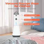 Vacbird Travel Vacuum Seal Bags, 8 Pack 34" Vacuum Storage Bags with Rechargeable Cordless Pump Compression Packing for Clothing Clothes Blanket Bedding, Space Saver for Suitcase Luggage - size: 8 Pack Medium