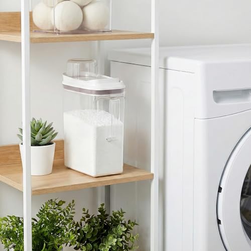 Covzoe Laundry Detergent Dispenser, 3.5L/118 Oz Liquid Laundry Soap Powder Container with Lid, Storage Cereal Organizers, Fabric Softener Dispenser Scent Booster Beads Holder for Laundry Room
