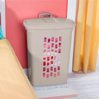 Sterilite 3-Pack Ultra Wheeled Hamper, Plastic Rolling Laundry Basket, Gray Pumice - Portable Clothes Carrier with Flip-Top Lid and Retractable Handle for Home, Apartment, and Dorm - color: Gray Pumice