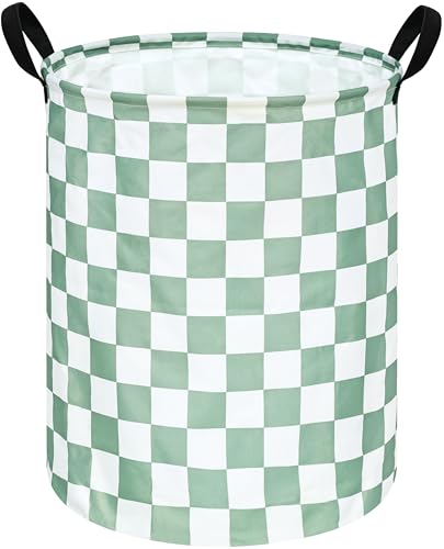 Sage Laundry Basket Kids Hamper Gifts Storage Basket Toys Box Large Canvas Collapsible Organizer Bins for Home/Dorm/Kitchen/Pet/Office/Closet/Shelf/Gift Baskets - color: Sage