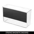 iDesign Magnetic Large Clear Plastic Organizer Bins for Laundry Room Storage - 2-Pack - size: Large, style: Pack of 2