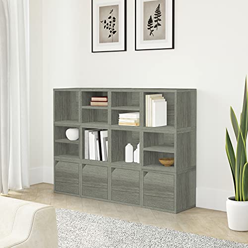Way Basics Closet Organizer and Storage - Modular Connect Door Cube (Tool-free Assembly) - color: Grey