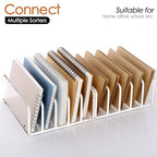 SANRUI Acrylic Desk Organizer, 5 Compartments Mail Organizer,Small File Holders Letter Organizer,Clear Office Organization,Multifunction Sorter Envelope Rack for Office,Home, School - style: 5 Sections