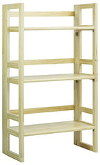 Casual Home 3-Shelf Folding Student Bookcase (20.75" Wide)-Natural - color: Natural
