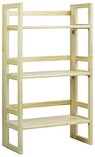 Casual Home 3-Shelf Folding Student Bookcase (20.75" Wide)-Natural - color: Natural