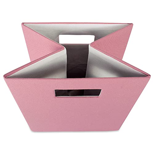 DII Poly-Cube Storage Collection Hard Sided, Collapsible Solid, Large, Rose - color: Rose, size: Large Square, 13x13x13"