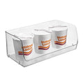 iDesign Wide Stackable Open-Front Storage Bin for Kitchen and Pantry, Clear, Made in USA - style: Pack of 1