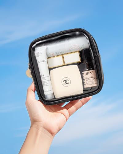 LETGO Clear Makeup Bags - TSA Approved Toiletry Bags with Zipper,Clear Toiletry Bag(Mini Black) - color: AA-Mini-Black