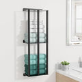 susswiff Towel Racks for Bathroom: 26 Inch Wall Mounted Towel Holder, Upgrade 2-Tier Towel Rack with 3-Vertical-Bars and 3-Steel-Shelves, for Modern Decor Bathroom Towel Storage (Matte Black) - size: B-26"
