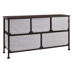 Amazon Basics Extra Wide Fabric 5-Drawer Storage Organizer Unit for Bedroom Closet, Bronze - color: Bronze