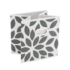 MAX Houser Fabric Storage Bins Cubes Baskets Containers with Dual Plastic Handles for Home Closet Bedroom Drawers Organizers, Flodable, Grey, Set of 4 - color: 27 dark grey
