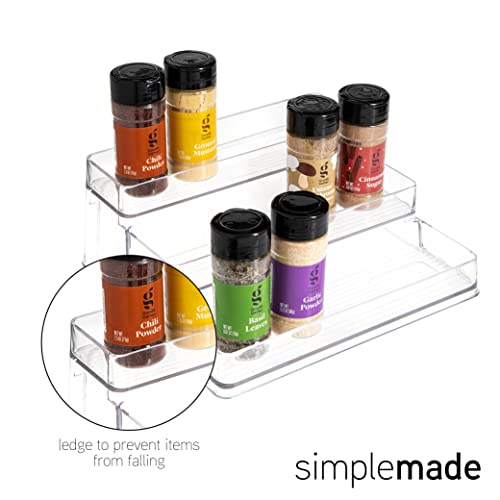 SIMPLEMADE 3-Tier Spice Rack Organizer - Versatile Storage Shelf for Kitchen, Bathroom, Bedroom & Office, Set of 1, Clear - color: Clear, size: Set of 1