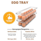 Utopia Home Egg Container With Lid and Handle for Refrigerator - Pack of 4 - Clear Stackable Egg Holder for Kitchen Storage and organization - size: Pack of 4