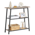 HOOBRO 30" Narrow Console Table, 3-Tier Small Entryway Table with Storage Shelves, Behind Couch Sofa Table, Hallway Table for Entryway, Foyer, Hallway, Living Room, Greige and Black BG62XG01 - color: Greige + Black