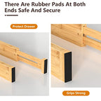 DUCOO 4 PCS Drawer Divider, 17"-22" Adjustable Bamboo Drawer Dividers Organizers, Expandable Separators for Kitchen, Clothes, Dressers, Home, Office - color: Natural