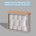 efluky Toilet Paper Basket with Lid, Toilet Paper Organizer for Bathroom, Free Standing Toilet Paper Holder with Storage, Brownbeige - color: Brownbeige
