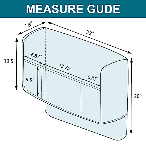 Non-Slip Sofa Armrest Protector,Thick Velvet Armrest Covers for Chairs and Sofas Couch with Side Pocket,Armrest Storage Organizer,Washable Arm Covers for Dogs，Set of 2 (Grey) - color: Grey
