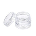 Hipiwe 8 Sets 5 Layers Clear Plastic Round Storage Jars Jewelry Bead Storage Containers Small Travel Sample Jar Pots for Sewing Pills Nail Art Craft Accessories - size: 8Packs 1.2"D x 3.1"H