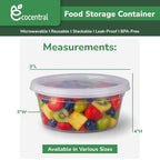 Freshware 8 oz Plastic Deli Containers with Lids – 50 Set | BPA-Free, Leakproof, Stackable, Microwave, Freezer & Dishwasher Safe | Meal Prep, Soup & Slime Storage