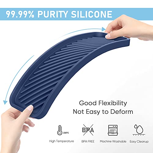 EG-SIPRO Silicone Sink Organizer Tray, 2-Pack, SASA Color, Unisex - color: Sasa, size: 9×3.7inch