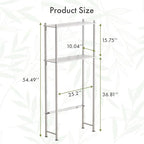 AmazerBath Bamboo Over The Toilet Storage Shelf, 2-Tier Over Toilet Bathroom Organizer Rack, Bathroom Shelves Over Toilet Space Saver, White - style: White-2-tier