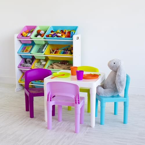 Humble Crew Kids' Toy Storage Organizer, White/Pastel (WO560P) - color: White/Pastels