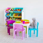Humble Crew Kids' Toy Storage Organizer, White/Pastel (WO560P) - color: White/Pastels