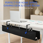 36" Under Desk Cable Management Tray- Clamp/Screw Mount Desk Cable Organizer Cable Tray Hiders for Office&Home - size: 36"L x 5.5"W